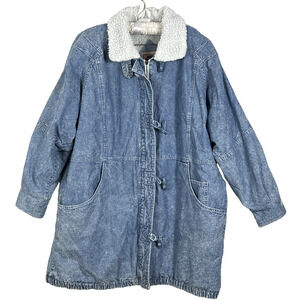Original Blue Greek Jean Cotton Winter Coat Men's Size 2X Medium Wash